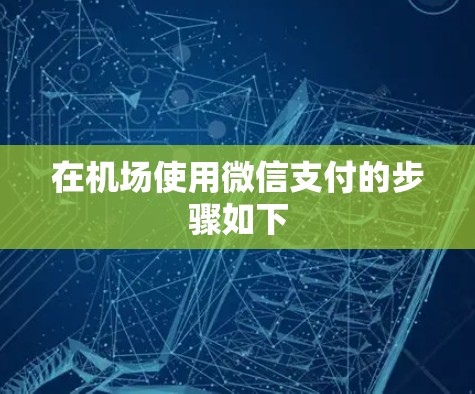 在机场使用微信支付的步骤如下
