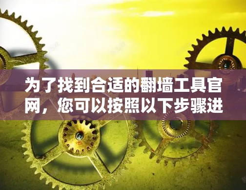 为了找到合适的翻墙工具官网，您可以按照以下步骤进行