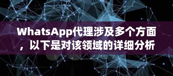 WhatsApp代理涉及多个方面，以下是对该领域的详细分析和总结