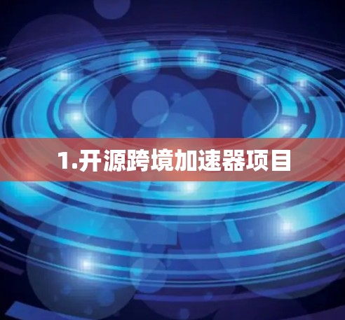 1.开源跨境加速器项目